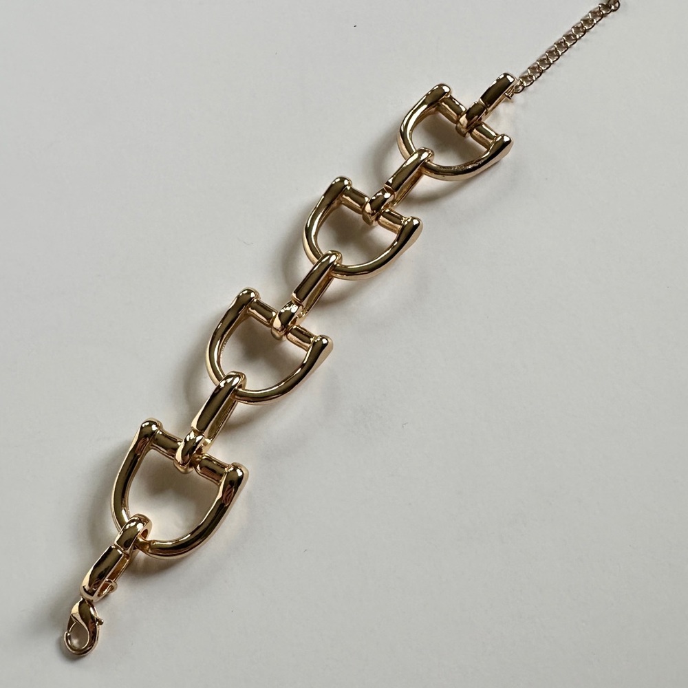 Parker Kennedy Gold Color Horse Bit Bracelet